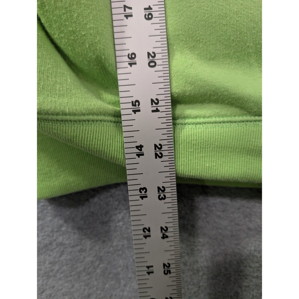 PINK Victoria's Secret Hoodie S Neon Green Sherpa Lined Sequin Logo Zip - Picture 8 of 13
